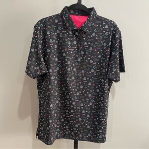 Horn Legend Bamboo Charcoal Texas Spec's Polo Shirt Size XL